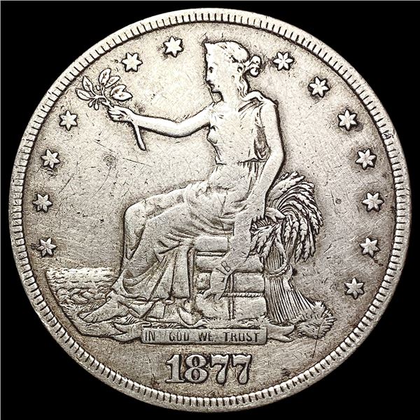 1877 Silver Trade Dollar LIGHTLY CIRCULATED