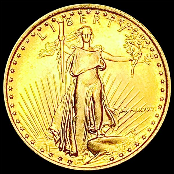 1986 1/10th oz $5 American Gold Eagle SUPERB GEM BU