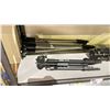 Image 2 : 2 SHELF LOTS OF ASSORTED TRIPODS
