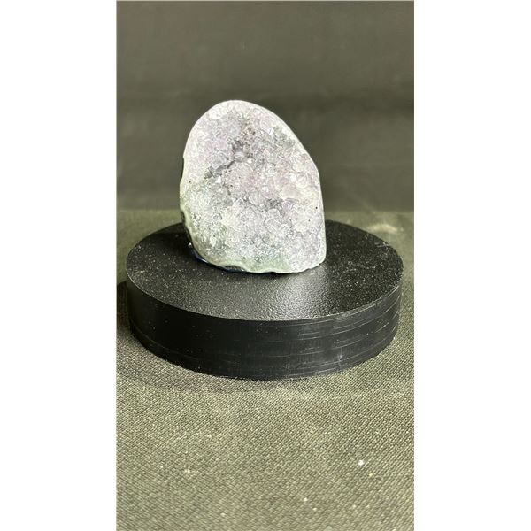 AMETHYST GEODE WITH GREEN AGATE RETAILS $600
