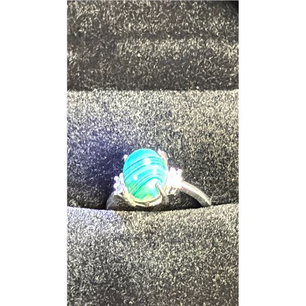 NEW MALACHITE ADJUSTABLE RING RETAILS $800