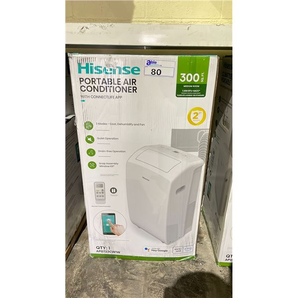*NEW* HISENSE PORTABLE AIR CONDITIONER WITH CONNECTLIFE APP, 10500 BTU ASHRAE-128 STANDARD,