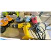 Image 2 : SHELF OF ASSORTED POWER TOOLS INCLUDING RIDGID POWER SAW, RYOBI, DEWALT & MORE
