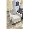 Image 1 : GREY FABRIC CHAIR, SWIVELS