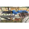 Image 1 : SHELF LOT OF CAMPING GEAR, TENT, CHAIRS & BAGS