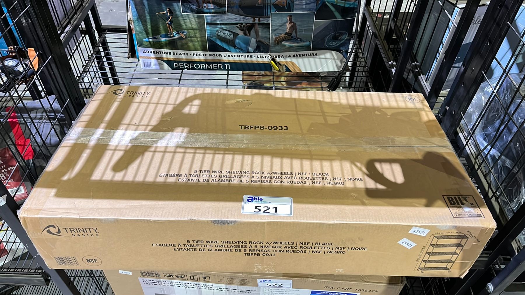 TRINITY BASICS 5-TIER WIRE SHELVING RACK WITH WHEELS - Able Auctions