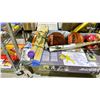 Image 2 : SHELF LOT OF ASSORTED ITEMS INCLUDING; BASKETBALL, SOCCER BALL, TENNIS RACKETS AND MORE