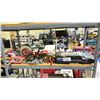 Image 1 : SHELF OF ASSORTED TOOLS INCLUDING; CIRCULAR SAW, SOCKET AND TOOL SET, TIN SNIPS AND MORE