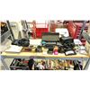 Image 1 : SHELF OF ASSORTED ELECTRONICS INCLUDING; VR HEADSET, PSVITA, HEADSET AND MORE