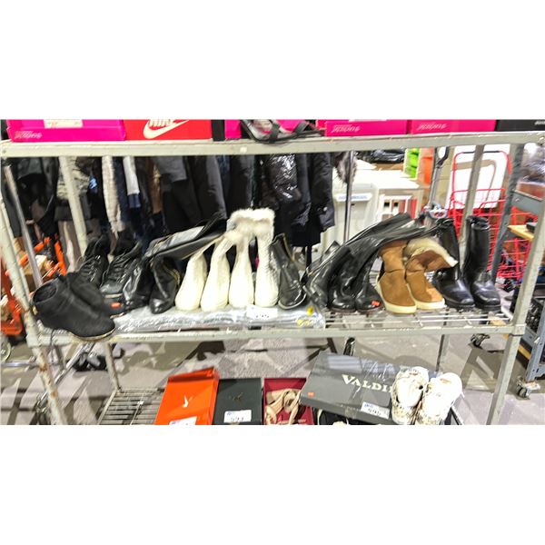 SHELF OF ASSORTED SHOES