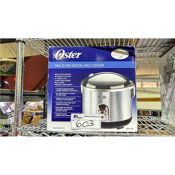 OSTER MULTI-USE DIGITAL RICE COOKER