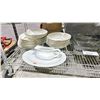 Image 2 : SHELF LOT ASSORTED PLATES, BOWLS, AND MORE
