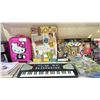 Image 3 : SHELF LOT OF KEYBOARD, SUITCASE, COFFEE MAKER AND MORE