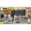 Image 2 : SHELF OF ASSORTED ELECTRONICS INCLUDING; TURNTABLE, STEREO RECEIVER, SPEAKERS & MORE