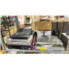 Image 3 : SHELF OF ASSORTED ELECTRONICS INCLUDING; TURNTABLE, STEREO RECEIVER, SPEAKERS & MORE