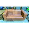 Image 1 : LEATHER SOFA (STAINED/CLEANING REQUIRED)
