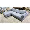 Image 2 : 2-PC FABRIC SECTIONAL SOFA WITH CHAISE (SOME DAMAGE)