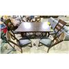 Image 2 : DINING TABLE WITH PULLOUT LEAF (62" X 40" X 30", DAMAGED) WITH 6 CHAIRS