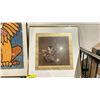 Image 2 : SHELF OF ASSORTED FRAMED ARTWORK