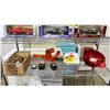 Image 1 : SHELF OF ASSORTED ITEMS INCLUDING; HOCKEY PUCKS, ELECTRIC HEDGE TRIMMER, FISHING GEAR & MORE