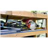 Image 3 : SHELF OF ASSORTED ITEMS INCLUDING; STIHL GAS TRIMMER, BLACK & DECKER HEDGE TRIMMER, SLEDGE HAMMER &