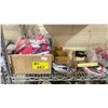Image 2 : SHELF OF ASSORTED ITEMS INCLUDING; JEWELRY, LITTER SCOOP, CLOTHING & MORE