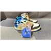 Image 3 : PAIR OF JORDAN 1 RETRO X FRAGMENT DESIGN X TRAVIS SCOTT LOW BLUE SHOES SIZE 9 (UNKNOWN