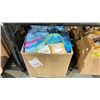 Image 2 : 2 BOXES OF ASSORTED ITEMS INCLUDING; FEMININE HYGIENE PADS, TOOTHBRUSH RACKS & MORE