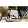 Image 2 : 2 BOXES OF ASSORTED ITEMS INCLUDING; TOYS, EGG PAN, FRIDGE STICKERS & MORE