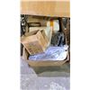 Image 2 : 2 BOXES OF ASSORTED ITEMS INCLUDING; CLOTHING, SHOES, MUSIC STAND & MORE