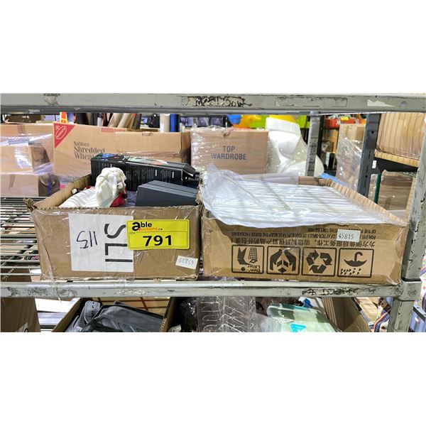 2 BOXES OF ASSORTED ITEMS INCLUDING; WATER BOTTLE, FACE MASSAGERS, DIARY & MORE