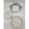 Image 2 : USA Hall China Forman Family Inc Casserole Pot with Metal Carrier