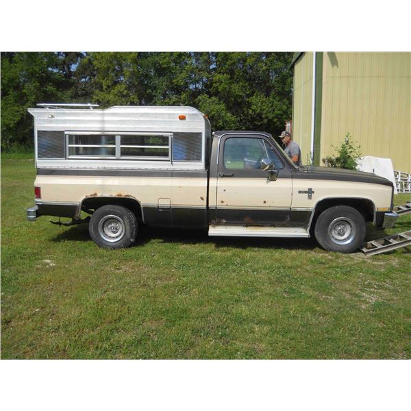 1985 Chevy Silverado 10 Long Box with Cap 8 Cylinder Diesel Automatic