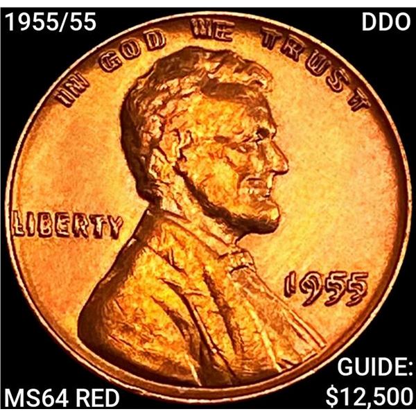 1955/55 DDO Wheat Cent CHOICE BU RD