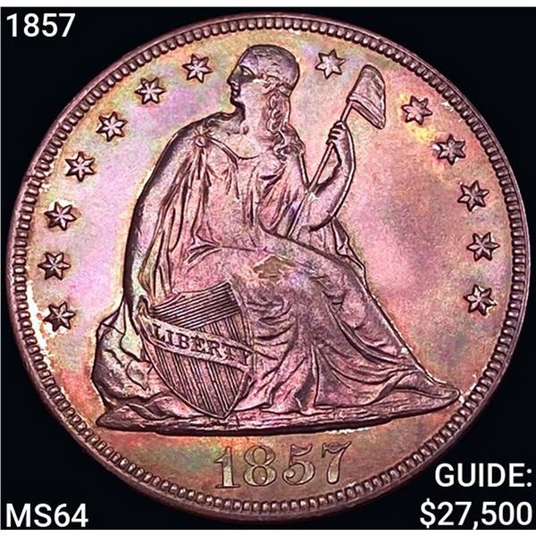 1857 Seated Liberty Dollar CHOICE BU