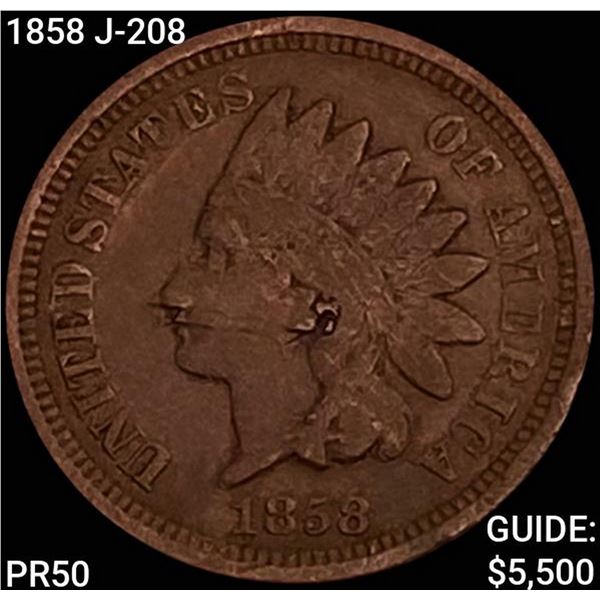 1858 J-208 Indian Head Cent Proof
