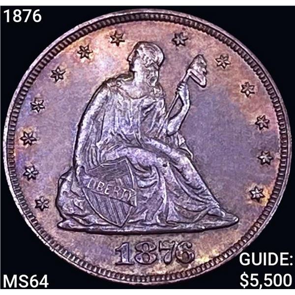 1876 Twenty Cent Piece CHOICE BU