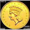 1857-S Rare Gold Dollar CHOICE BU