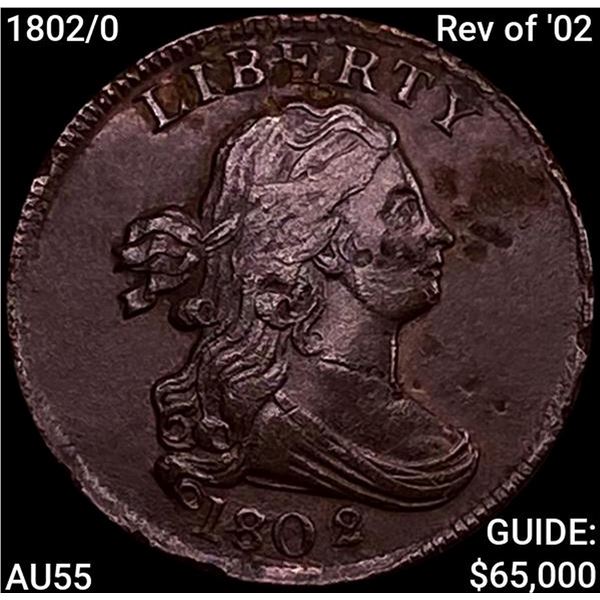 1802/0 Rev of '02 Draped Bust Large Cent HIGH GRADE
