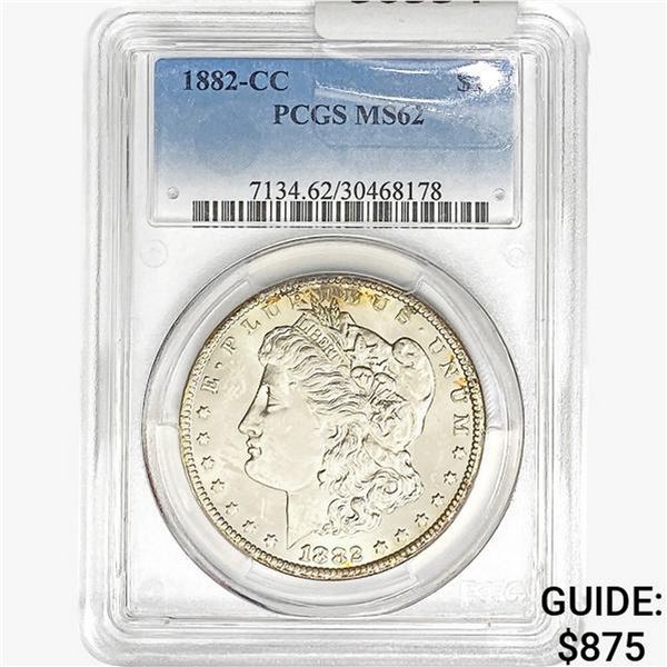 1882-CC Morgan Silver Dollar PCGS MS62