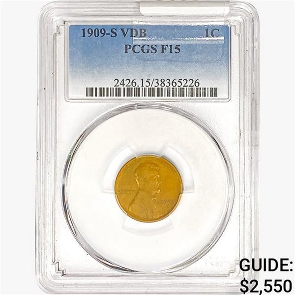 1909-S Wheat Cent PCGS F15