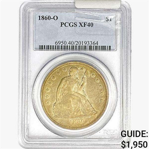 1860-O Seated Liberty Dollar PCGS XF40
