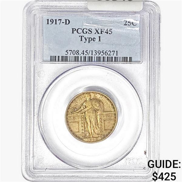 1917-D Standing Liberty Quarter PCGS XF45 Type 1