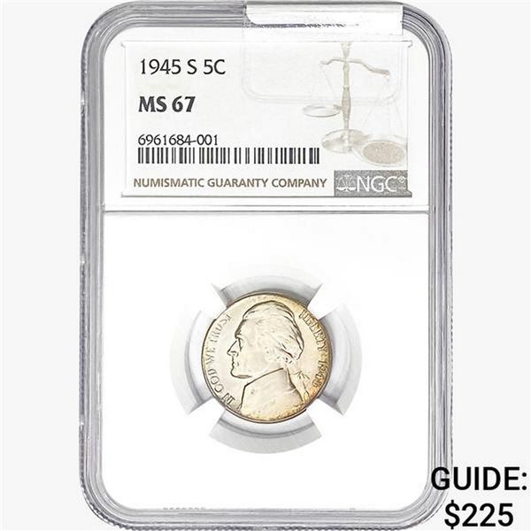 1945-S Jefferson Nickel NGC MS67