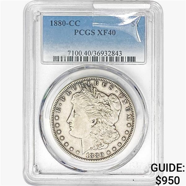 1880-CC Morgan Silver Dollar PCGS XF40