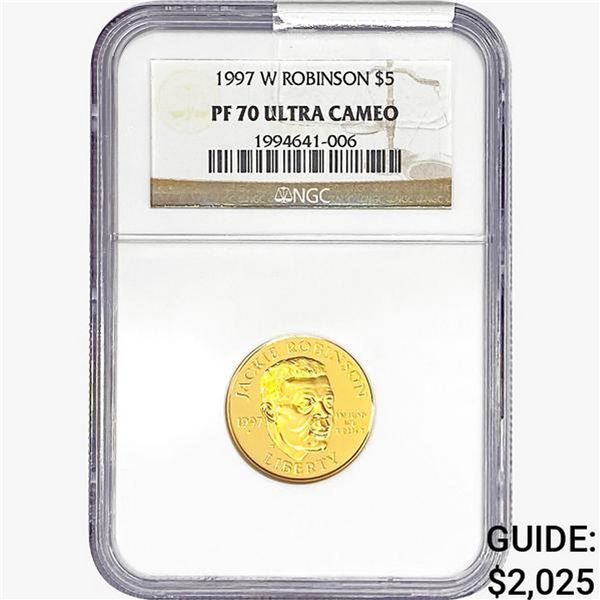 1997-W 0.3oz $5 Robinson  NGC PF70 ULTRA CAMEO