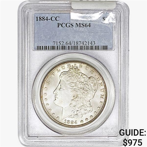 1884-CC Morgan Silver Dollar PCGS MS64