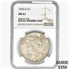 Image 1 : 1934-D Silver Peace Dollar NGC MS61