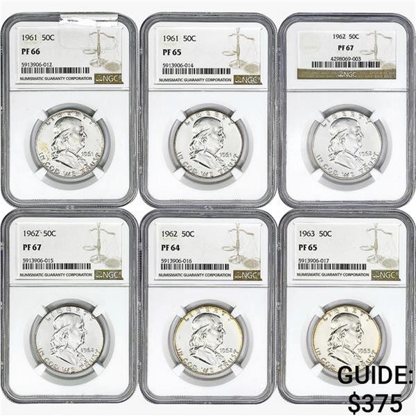 [6] 1961-1963 Franklin Half Dollar NGC PF64-67