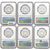 Image 2 : [6] 1961-1963 Franklin Half Dollar NGC PF64-67